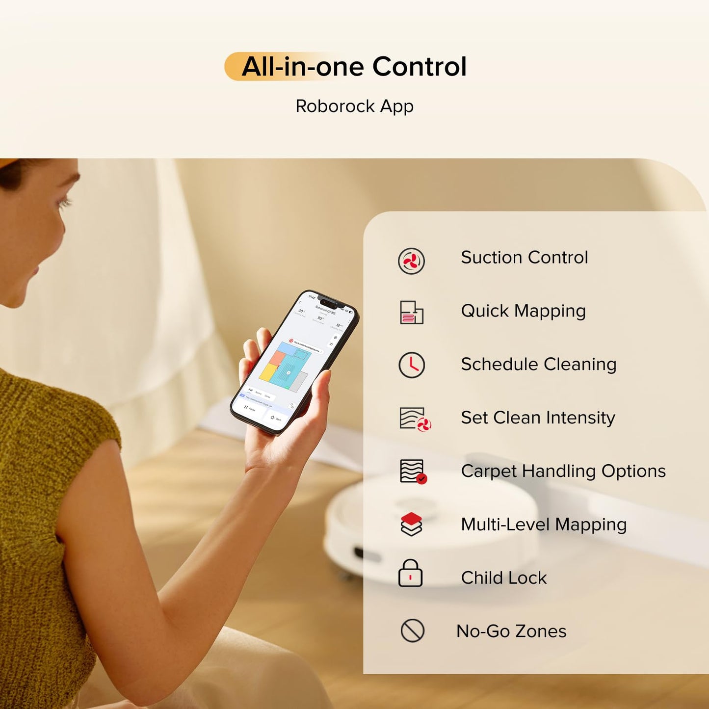 roborock Q7 M5+ Robot Vacuum and Mop, Upgraded from Q5 Max+, Up to 7-9 Weeks Self-Empty, 10000Pa Suction, Dual Anti-Tangle System for Pet Hair & Carpet, PreciSense LiDAR Navigation, App Control, Black