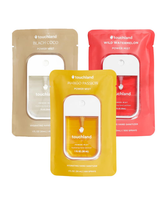 Touchland Special Edition Confetti Cake Mist + Frosted Sparkle Case Set, Scented & Stylish Hydrating Hand Sanitizer Spray Bundle, Travel Size, Dye Free, Amazon Exclusive