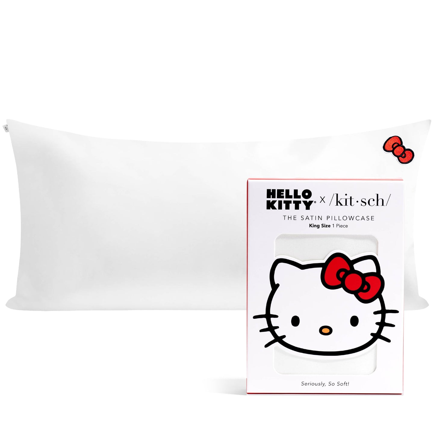 Kitsch x Elf North Pole - Satin Pillowcase with Zipper for Hair & Skin – Softer Than Silk, Cooling Pillow case, Wrinkle-Free, Machine Washable, Queen/Standard (19x26)