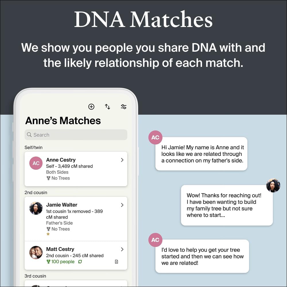 AncestryDNA + Traits Genetic Test Kit: Personalized Genetic Traits, DNA Ethnicity Test, Origins & Ethnicities, Complete DNA Test, Ancestry Reports