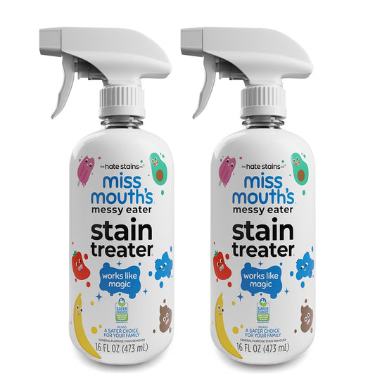 Miss Mouth's Messy Eater Stain Treater - 32oz Refill - Newborn & Baby Essentials - No Dry Cleaning Food, Grease, Coffee Off Laundry, Underwear, Fabric