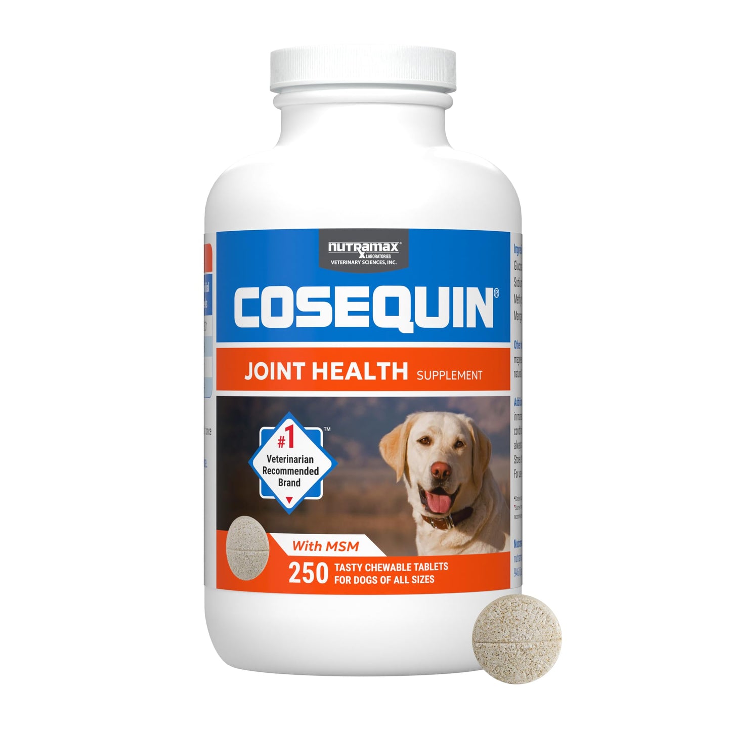 Nutramax Cosequin for Dogs Joint Health Supplement, Contains Glucosamine for Dogs, Plus Chondroitin and MSM, Supports Healthy Joints, For All Breeds and Sizes, Chewable Tablets, 132 Count