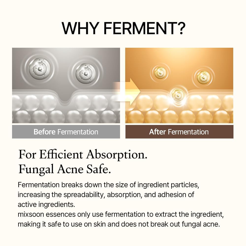 mixsoon Bean Essence-Exfoliating, Hydrating, Fermented Bean Extract, Gentle Formula for Smooth Skin 30ml / 1.01 fl.oz. Korean Glass Skin Care