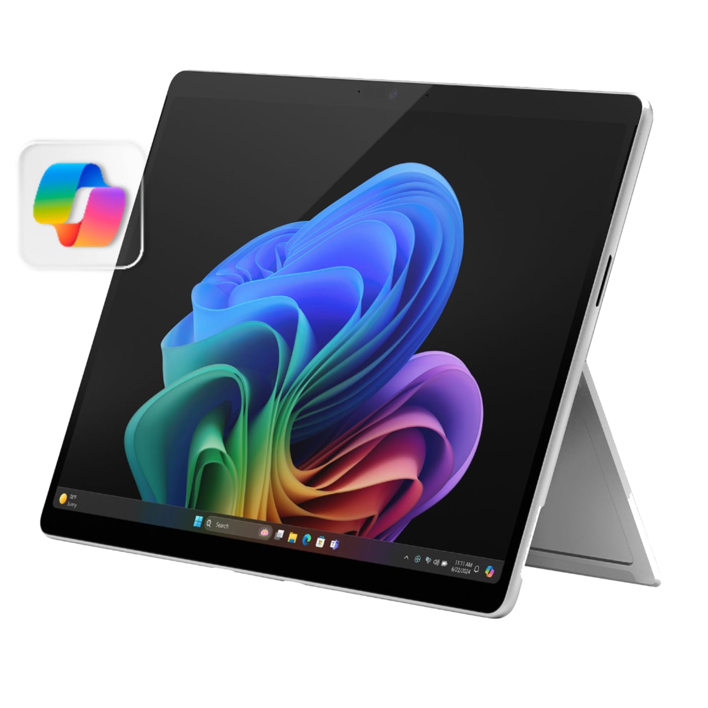 Microsoft Surface Pro 2-in-1 Laptop/Tablet (2024), 13" OLED Touchscreen Display, 16GB RAM, 512GB Storage | Windows 11 Copilot+ PC, Snapdragon X Elite (12 Core), Platinum
