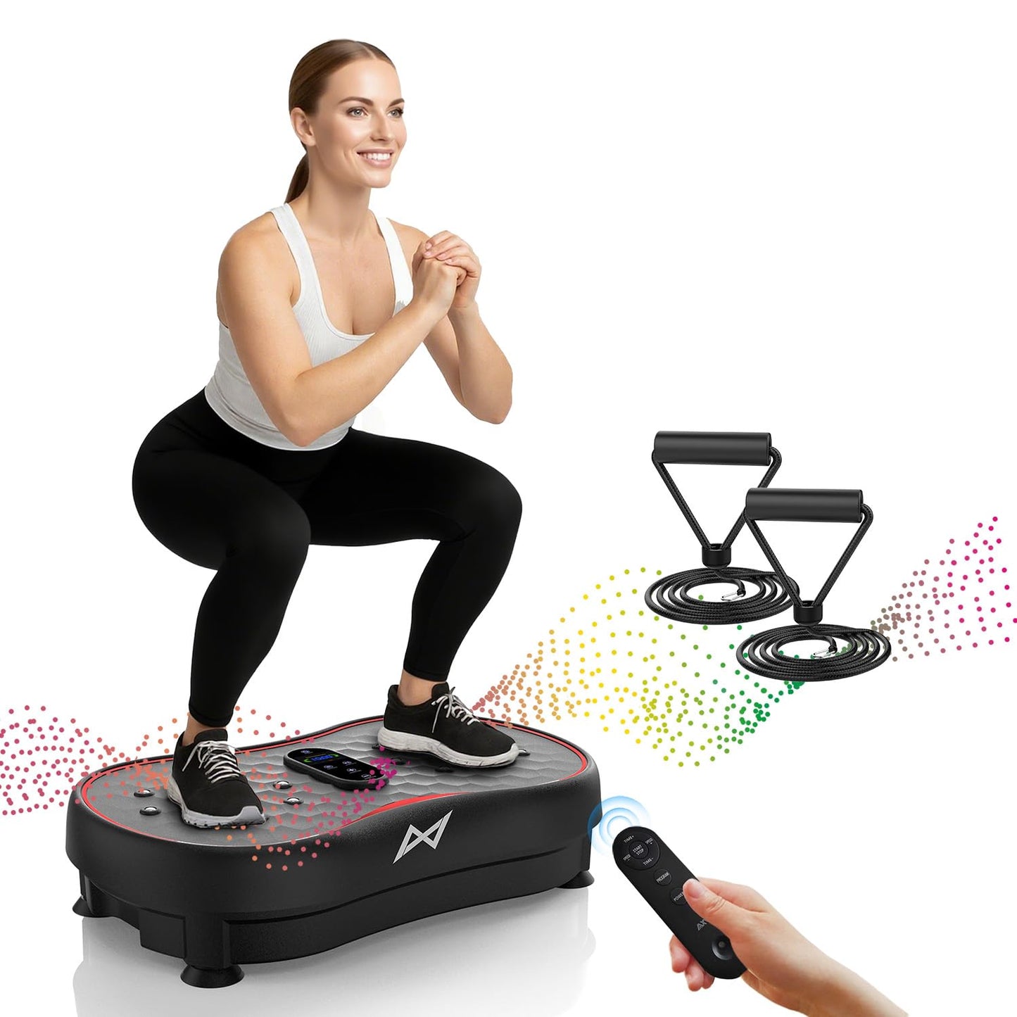 AXV Vibration Plate Fitness Platform Exercise Machine Vibrating Shaking Full Body Shaker Workout Vibrate Stand Shake Board Sport Gym for Weight Loss Fat Burner for Women Men