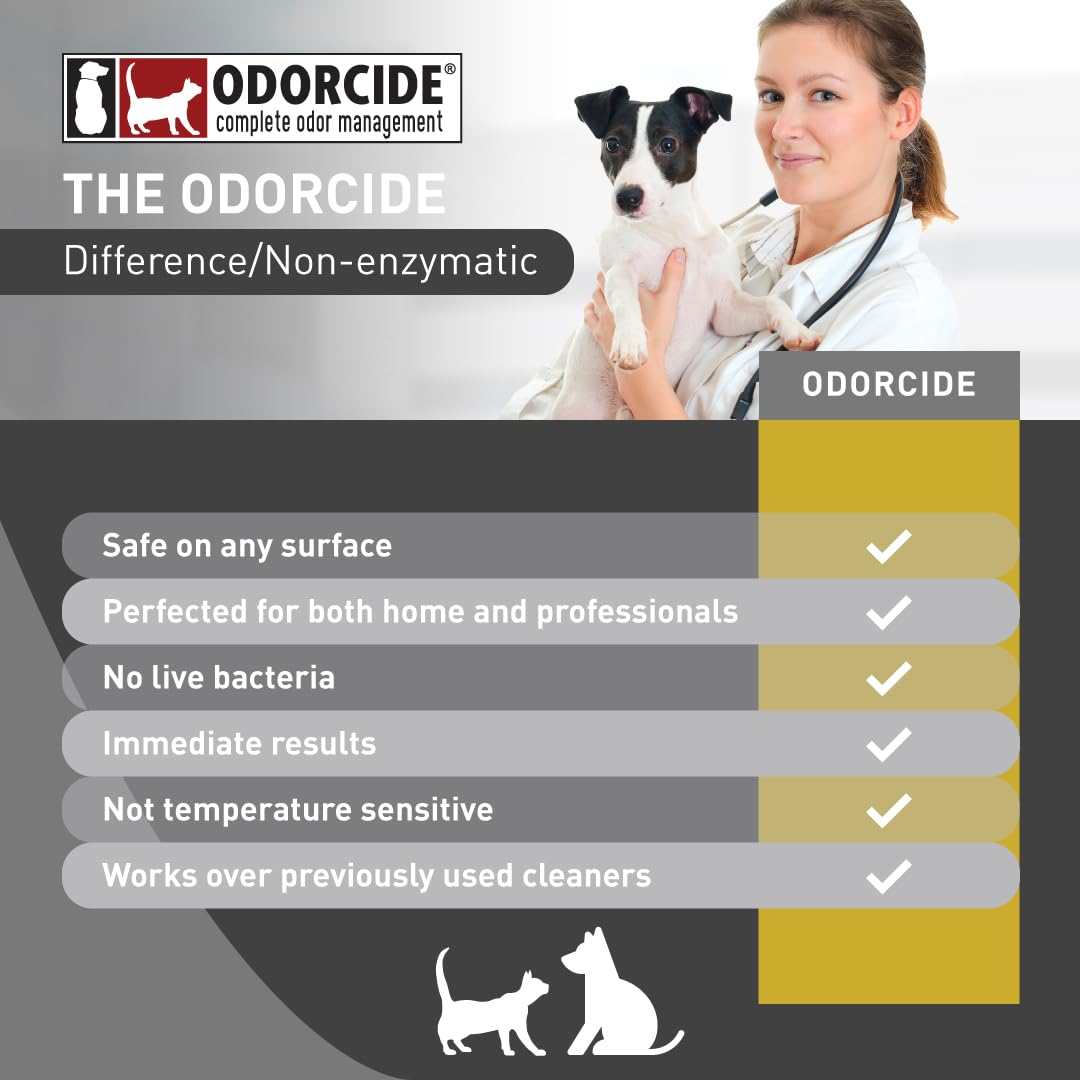 Odorcide K.O.E Kennel Odor Eliminator Concentrate – For Cages, Runs & More – For Home & Kennel w/Safe, Non-Enzymatic Formula (Fresh Scent, 16 oz)