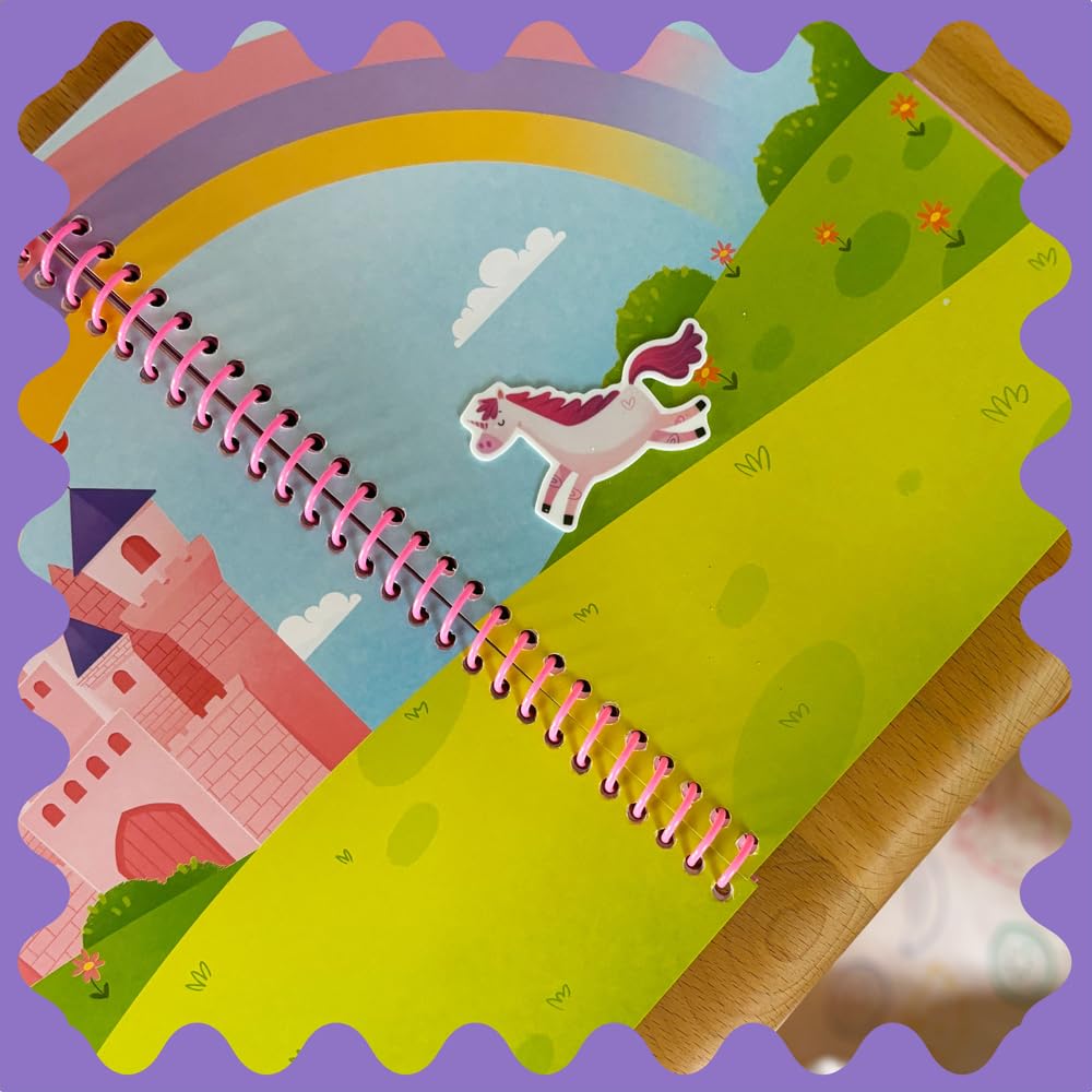 Stick4Ever Jelly Sticker Book - for Kids - Waterproof, Easy to Clean Reusable Sticker Book for Toddlers- Reusable Road Trip Activities for Kids - Stocking Stuffers for Toddlers (Forest)