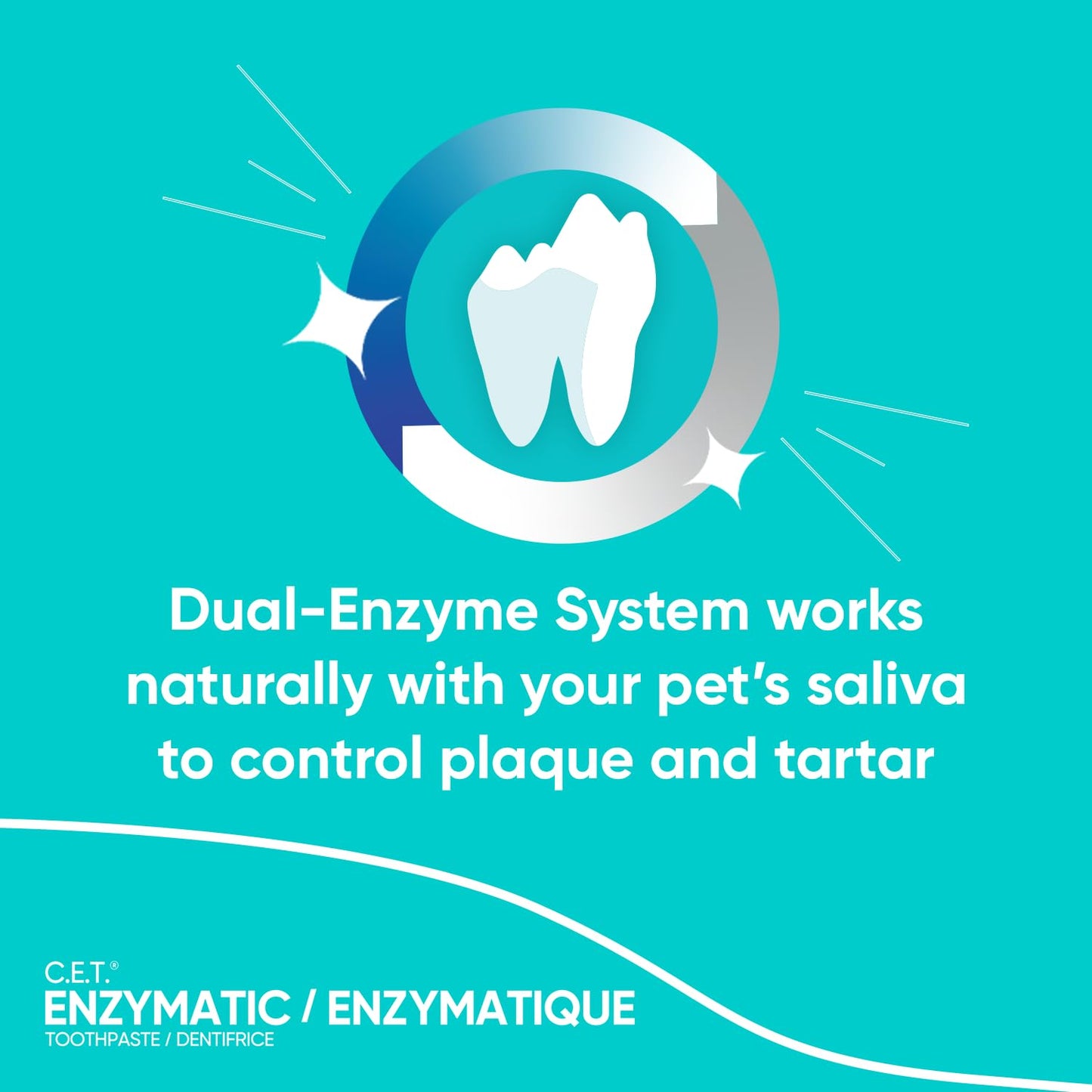 Virbac C.E.T. Enzymatic Toothpaste, Eliminates Bad Breath by Removing Plaque & Tartar Buildup, Best Pet Dental Care Toothpaste, Poultry Flavor, 2.5 oz tube