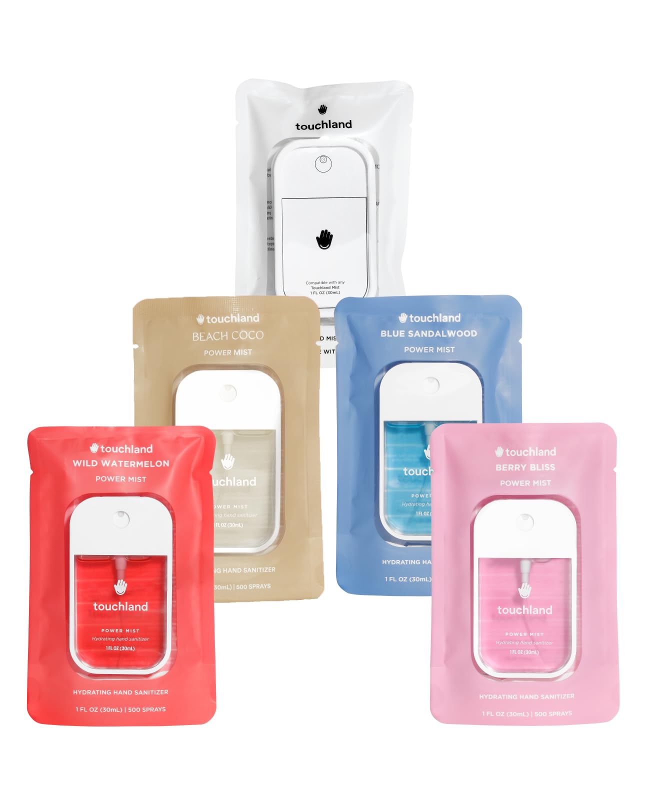 Touchland Special Edition Confetti Cake Mist + Frosted Sparkle Case Set, Scented & Stylish Hydrating Hand Sanitizer Spray Bundle, Travel Size, Dye Free, Amazon Exclusive