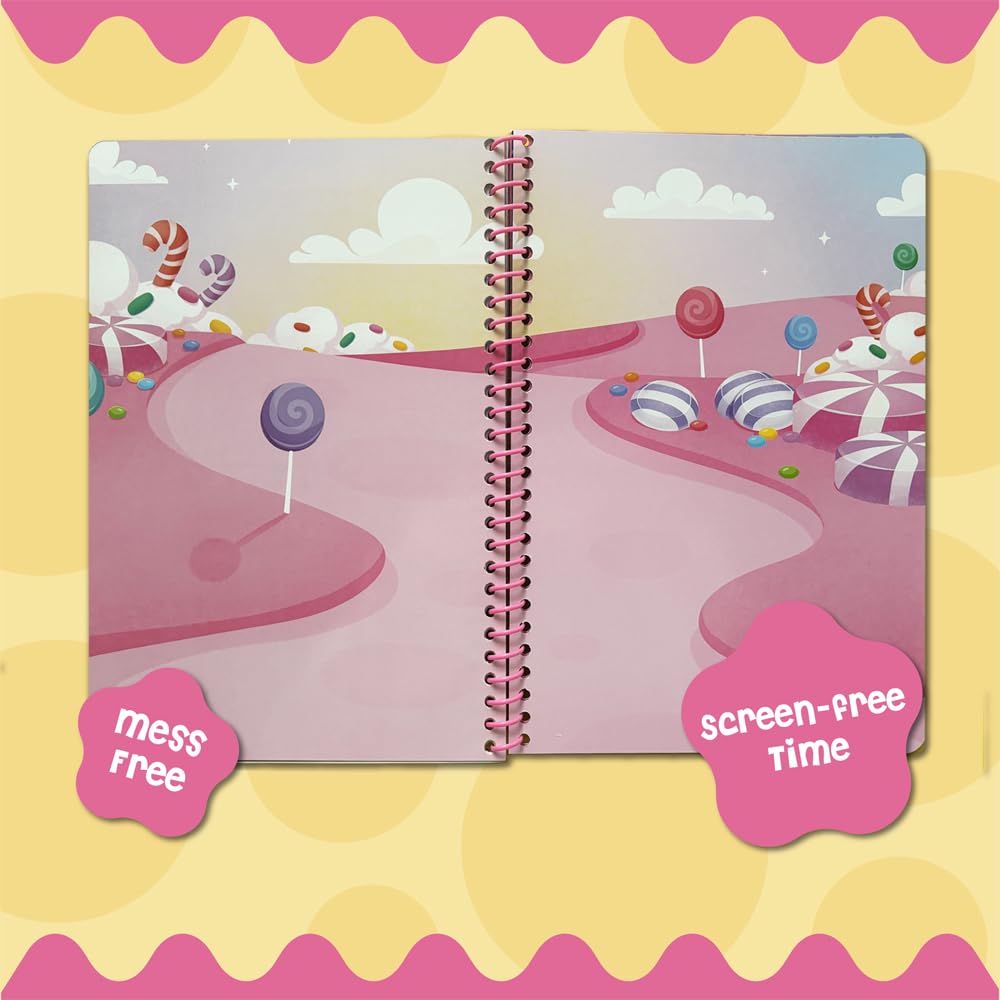 Stick4Ever Jelly Sticker Book - for Kids - Waterproof, Easy to Clean Reusable Sticker Book for Toddlers- Reusable Road Trip Activities for Kids - Stocking Stuffers for Toddlers (Forest)