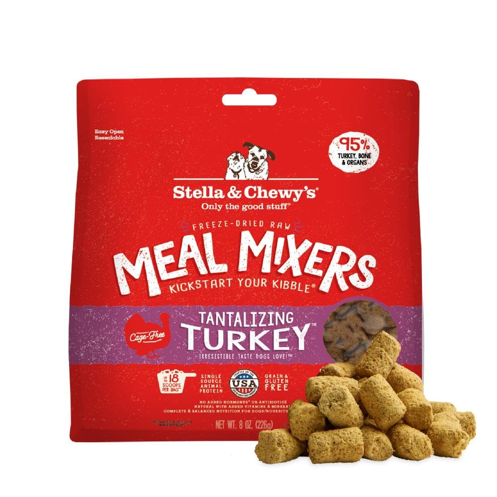Stella & Chewy's Freeze-Dried Raw Chicken Meal Mixers- Dog Food Topper and Mixer - Made with 95% Cage-Free Chicken, Organs & Bone - Perfect for Picky Eaters - Grain-Free - 3.5oz