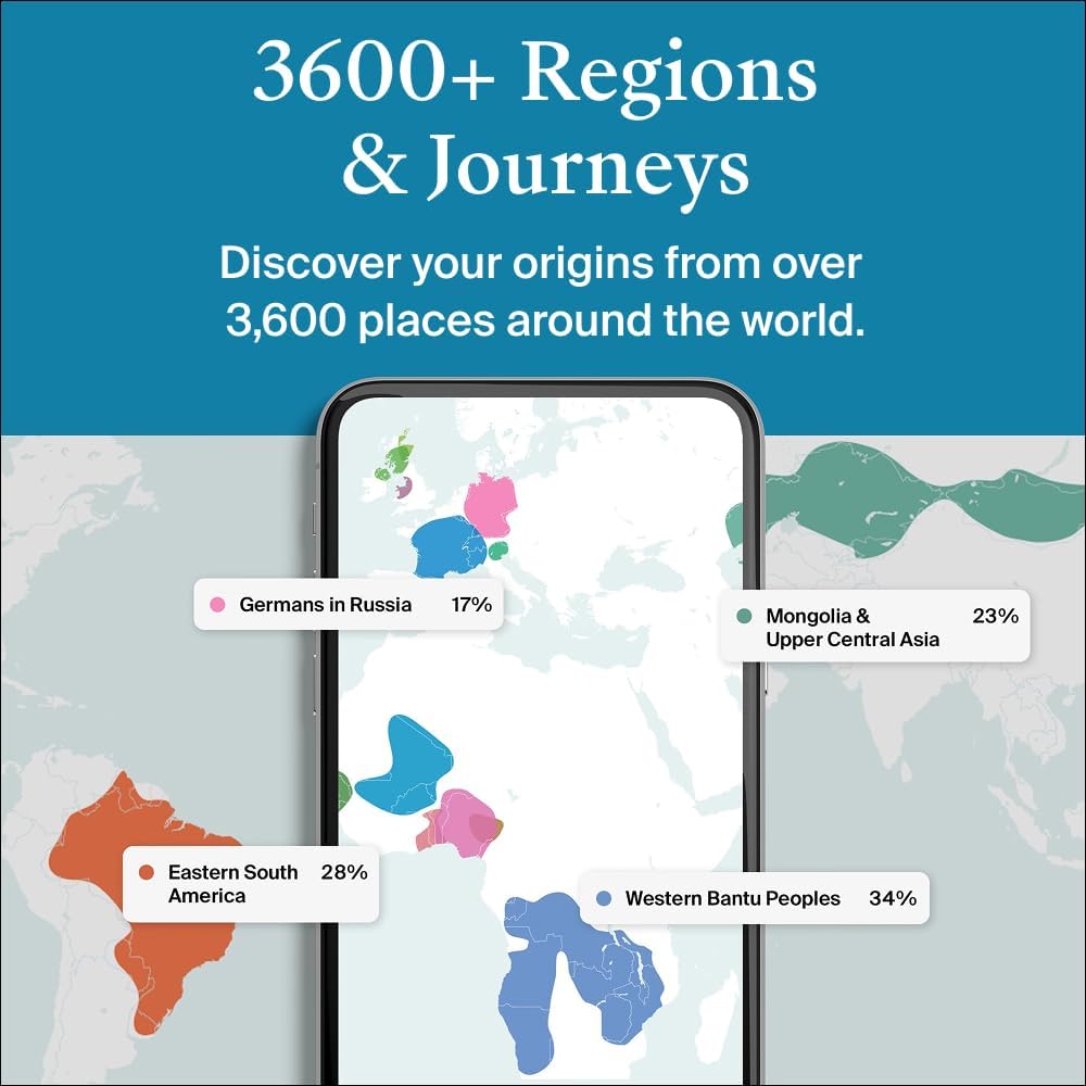 AncestryDNA + Traits Genetic Test Kit: Personalized Genetic Traits, DNA Ethnicity Test, Origins & Ethnicities, Complete DNA Test, Ancestry Reports