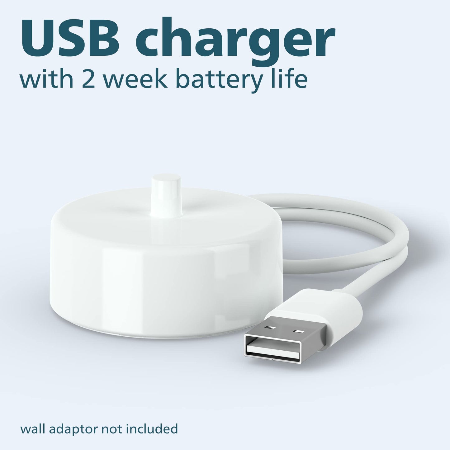 Philips Sonicare 4100 Rechargeable Electric Toothbrush, with Pressure Sensor, 2 Intensity Settings, SmarTimer and QuadPacer, 14-Day Battery Life, White, Model HX3681/23