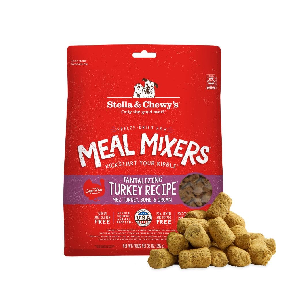 Stella & Chewy's Freeze-Dried Raw Chicken Meal Mixers- Dog Food Topper and Mixer - Made with 95% Cage-Free Chicken, Organs & Bone - Perfect for Picky Eaters - Grain-Free - 3.5oz