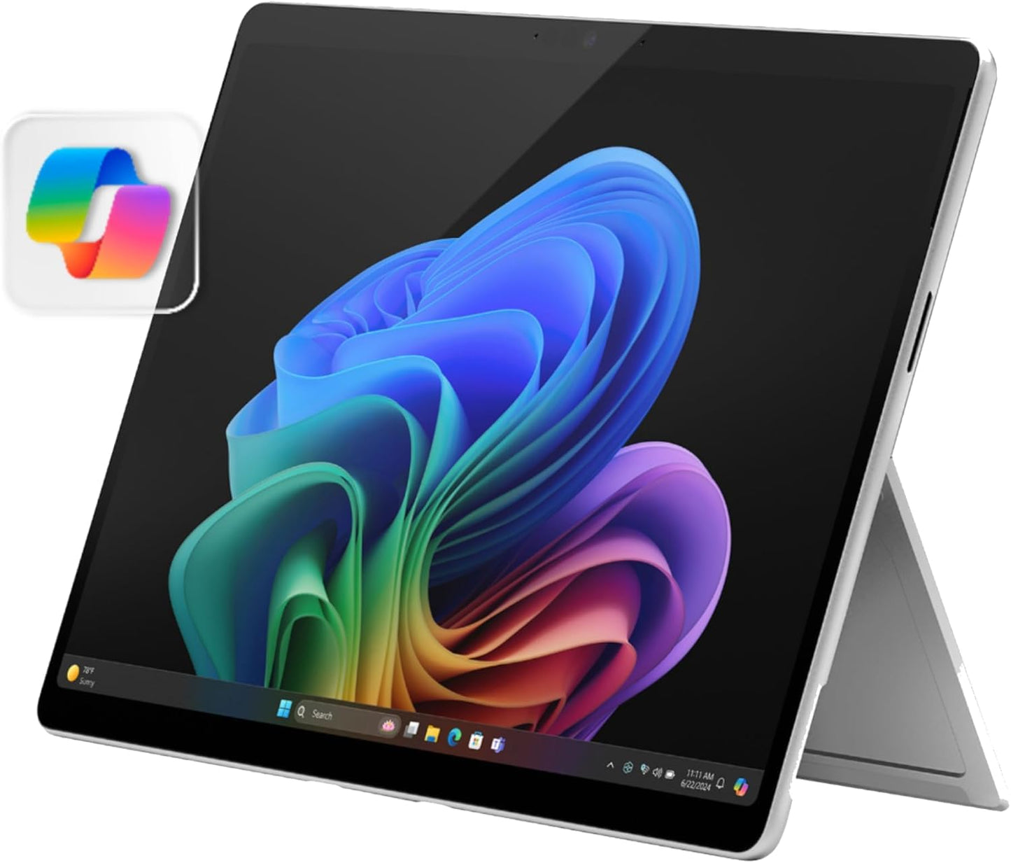 Microsoft Surface Pro 2-in-1 Laptop/Tablet (2024), 13" OLED Touchscreen Display, 16GB RAM, 512GB Storage | Windows 11 Copilot+ PC, Snapdragon X Elite (12 Core), Platinum