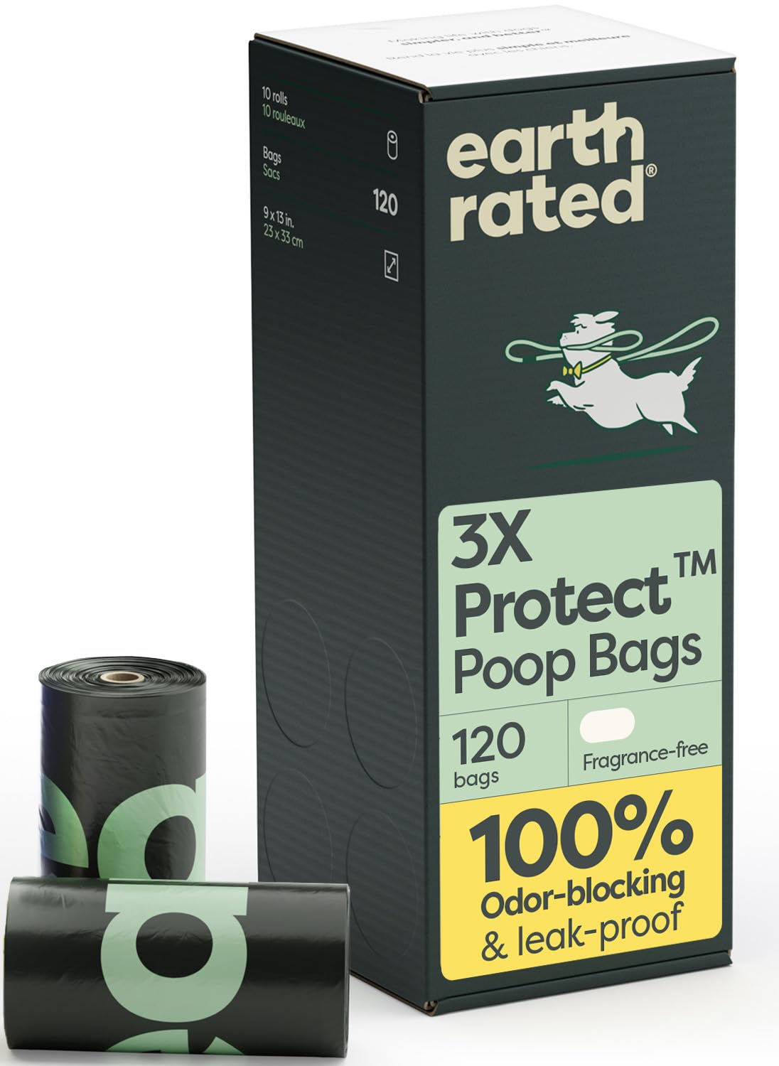 Earth Rated Poop Bags for Dogs, Guaranteed Leak Proof and Extra Thick Waste Bag Refill Rolls, Lavender Scented, 270 Bags