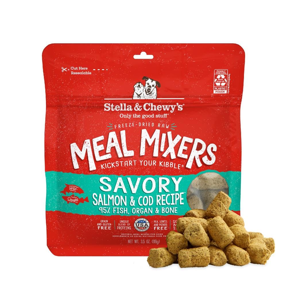 Stella & Chewy's Freeze-Dried Raw Chicken Meal Mixers- Dog Food Topper and Mixer - Made with 95% Cage-Free Chicken, Organs & Bone - Perfect for Picky Eaters - Grain-Free - 3.5oz