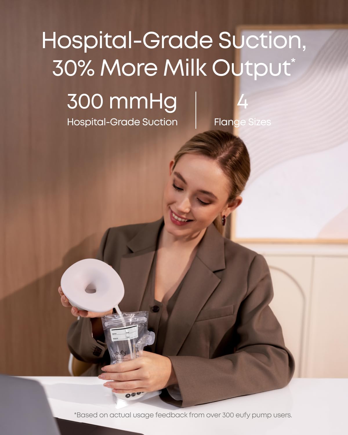 eufy Security Breast Pump S1 Pro, Heated Wearable, Slim Hands-Free with Industry-Leading HeatFlow Tech, Wireless Charging Case, App-Controlled OptiRhythm, Hospital-Grade Suction, in-Bra Use