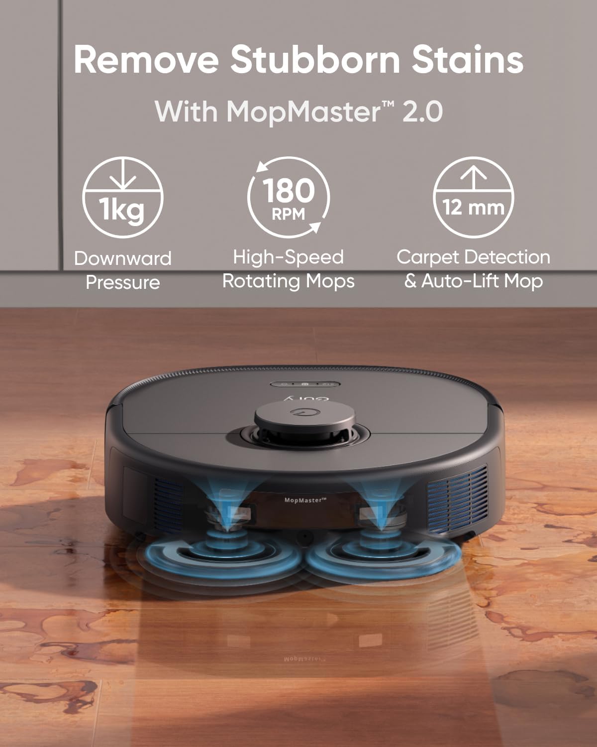 eufy X10 Pro Omni Robot Vacuum and Mop Combo, Incredible Suction, Dual Mops with 12 mm Auto-Lift and Carpet Detection, AI Obstacle Avoidance, Auto Mop Washing&Drying, Self-Emptying, Self-Refilling