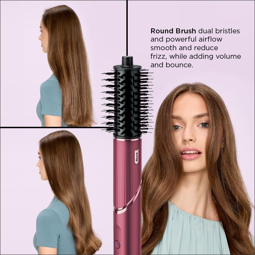 Shark FlexStyle Air Styling & Drying System, Powerful Hair Dryer Brush & Multi-Styler with Auto-Wrap Curlers, Diffuser, Paddle Brush, Round Brush, Concentrator Attachment, Black Cherry, HD457CR