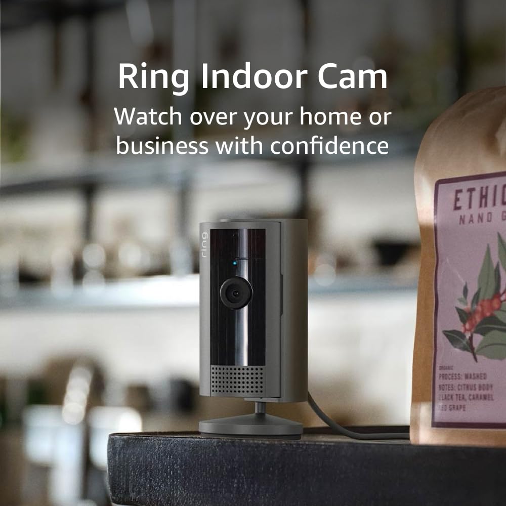 Ring Indoor Cam — Home or business security in 1080p HD video, White