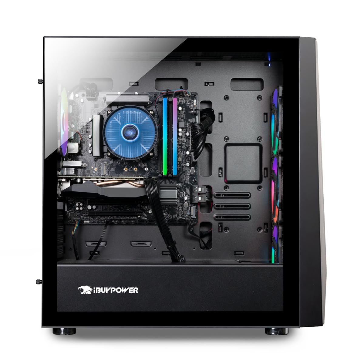 iBUYPOWER Y40 PRO Black Gaming PC Desktop Computer AMD Ryzen 9 7900X CPU, NVIDIA GeForce RTX 5070Ti 16GB GPU, 32GB DDR5 RGB 5200MHz RAM, 2TB NVMe SSD, Windows 11 Home, Keyboard, Mouse - Y40BA9N57T01