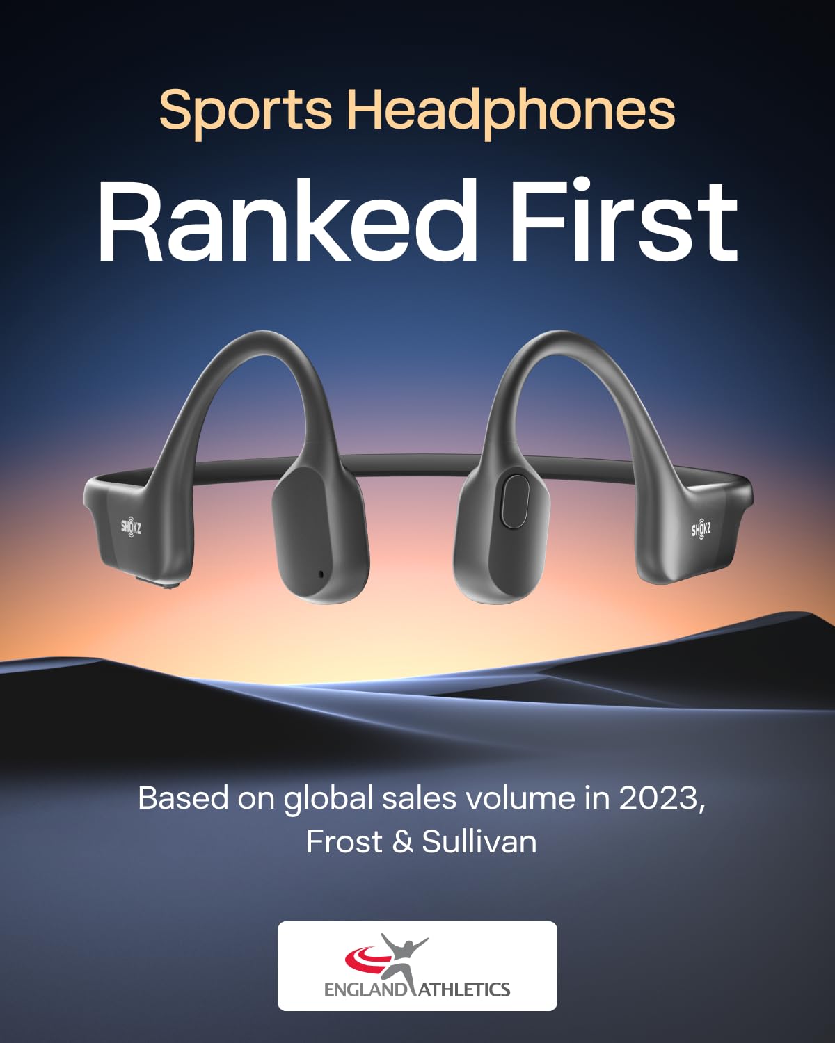 SHOKZ OpenRun Bone Conduction Headphones,Open-Ear Bluetooth Wireless Sport Headphones for Running & Workout,Sweat Resistant, Long 8H Playtime,Mic,Hair Band-Standard-Black