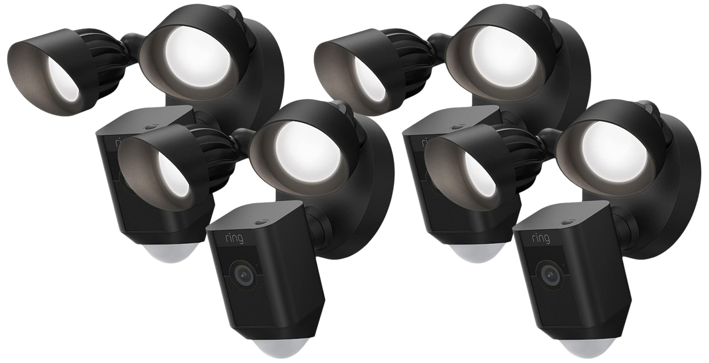 Ring Floodlight Cam Wired Plus — Outdoor home or business security with motion-activated 1080p HD video and floodlights, (2021 release) White