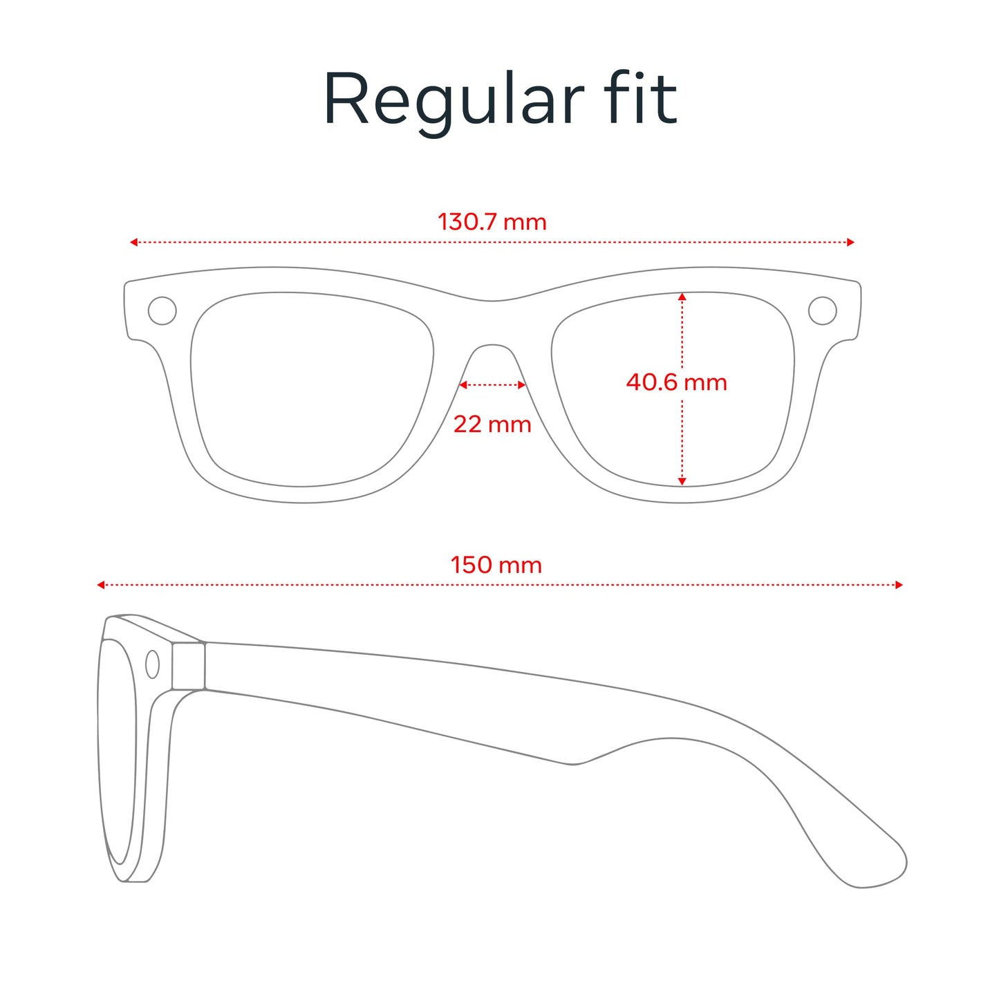 Ray-Ban Meta (Gen 1), Wayfarer, Matte Black | Smart AI Glasses for Men, Women - 12 MP Camera, Open-Ear Speakers, Video Recording, Bluetooth - Polarized Gradient Graphite Lenses - Wearable Technology