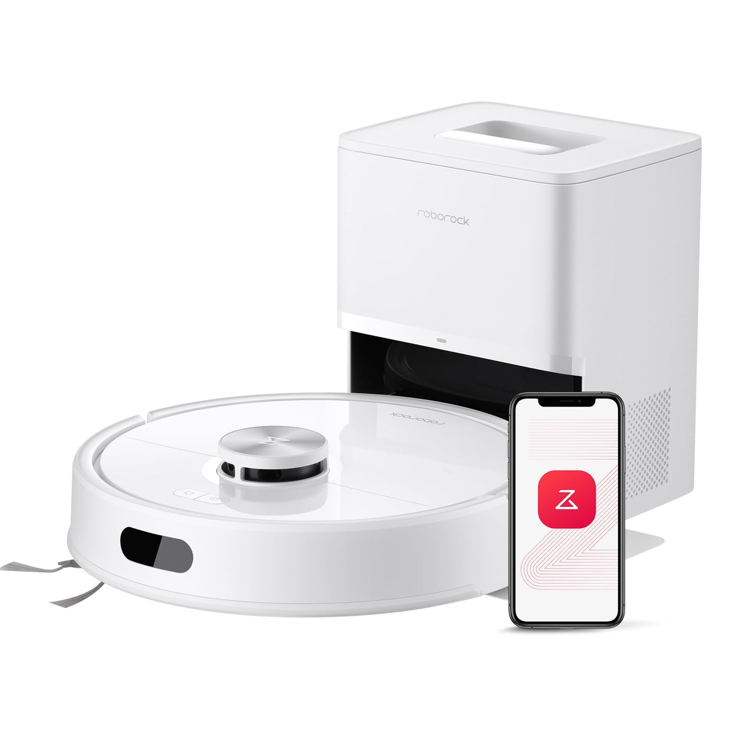 roborock Q7 M5+ Robot Vacuum and Mop, Upgraded from Q5 Max+, Up to 7-9 Weeks Self-Empty, 10000Pa Suction, Dual Anti-Tangle System for Pet Hair & Carpet, PreciSense LiDAR Navigation, App Control, Black