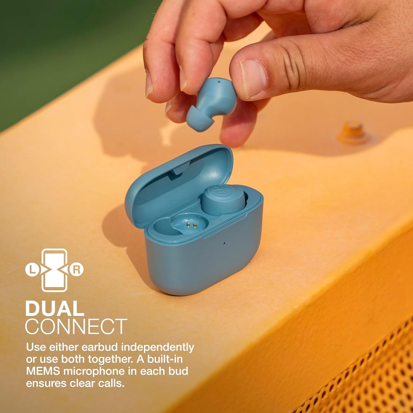 JLab Go Air Pop+ True Wireless Earbuds, in Ear Headphones, Bluetooth Earphones, 35H Playtime Ear Buds, Bluetooth Earbuds with Microphone, USB-C Charging Case, Dual Connect, EQ3 Sound, Black