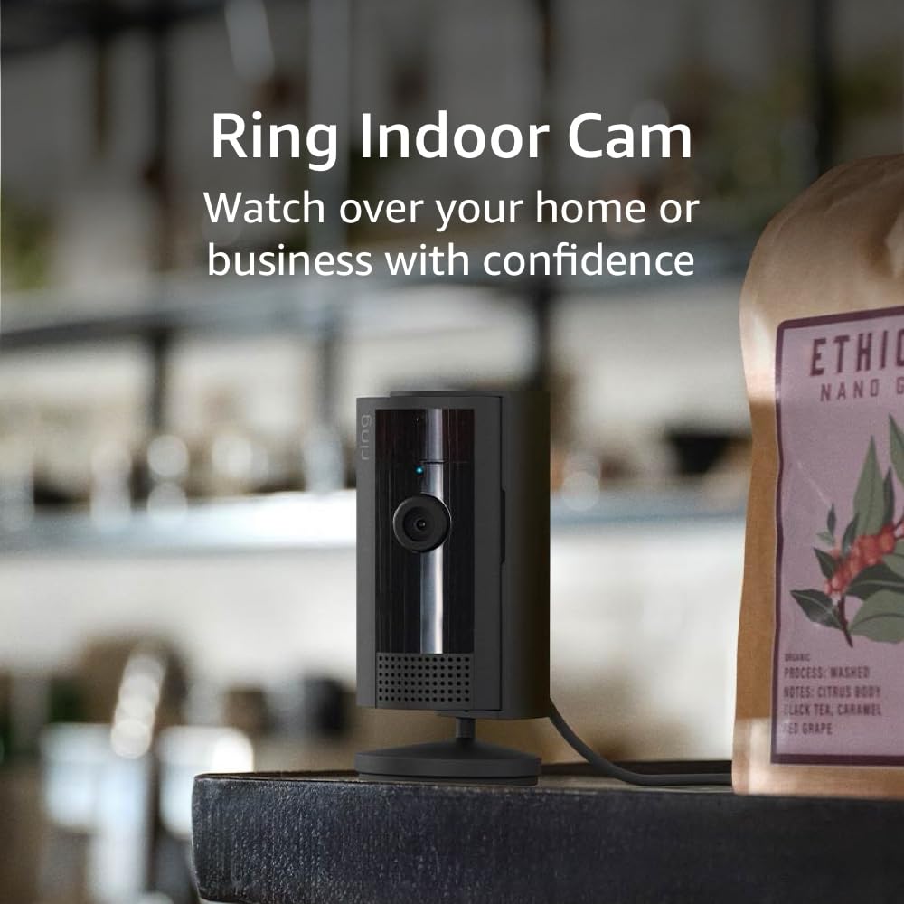 Ring Indoor Cam — Home or business security in 1080p HD video, White