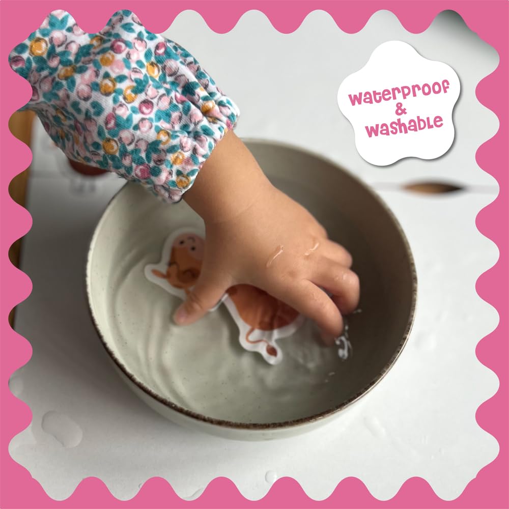 Stick4Ever Jelly Sticker Book - for Kids - Waterproof, Easy to Clean Reusable Sticker Book for Toddlers- Reusable Road Trip Activities for Kids - Stocking Stuffers for Toddlers (Forest)