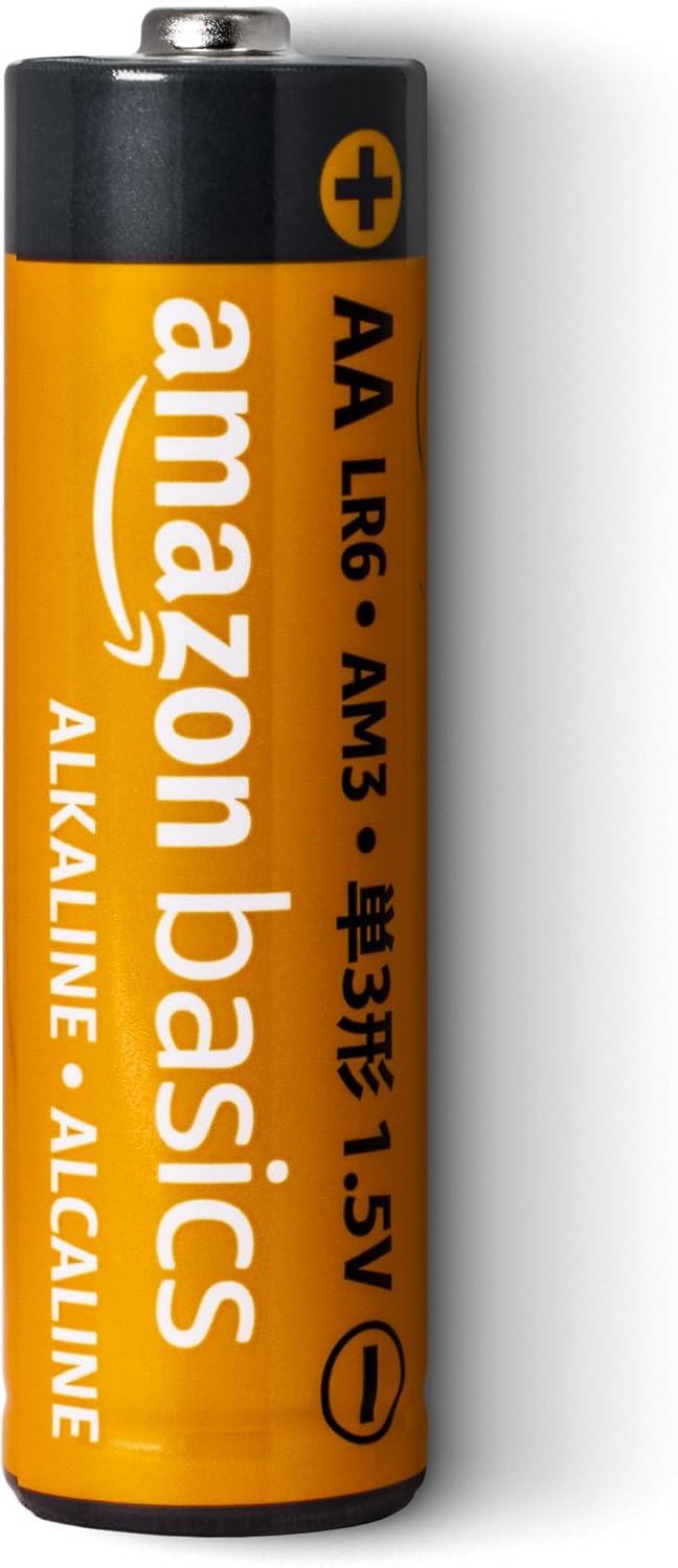 Amazon Basics 100-Pack AA Alkaline High-Performance Batteries, 1.5 Volt, 10-Year Shelf Life