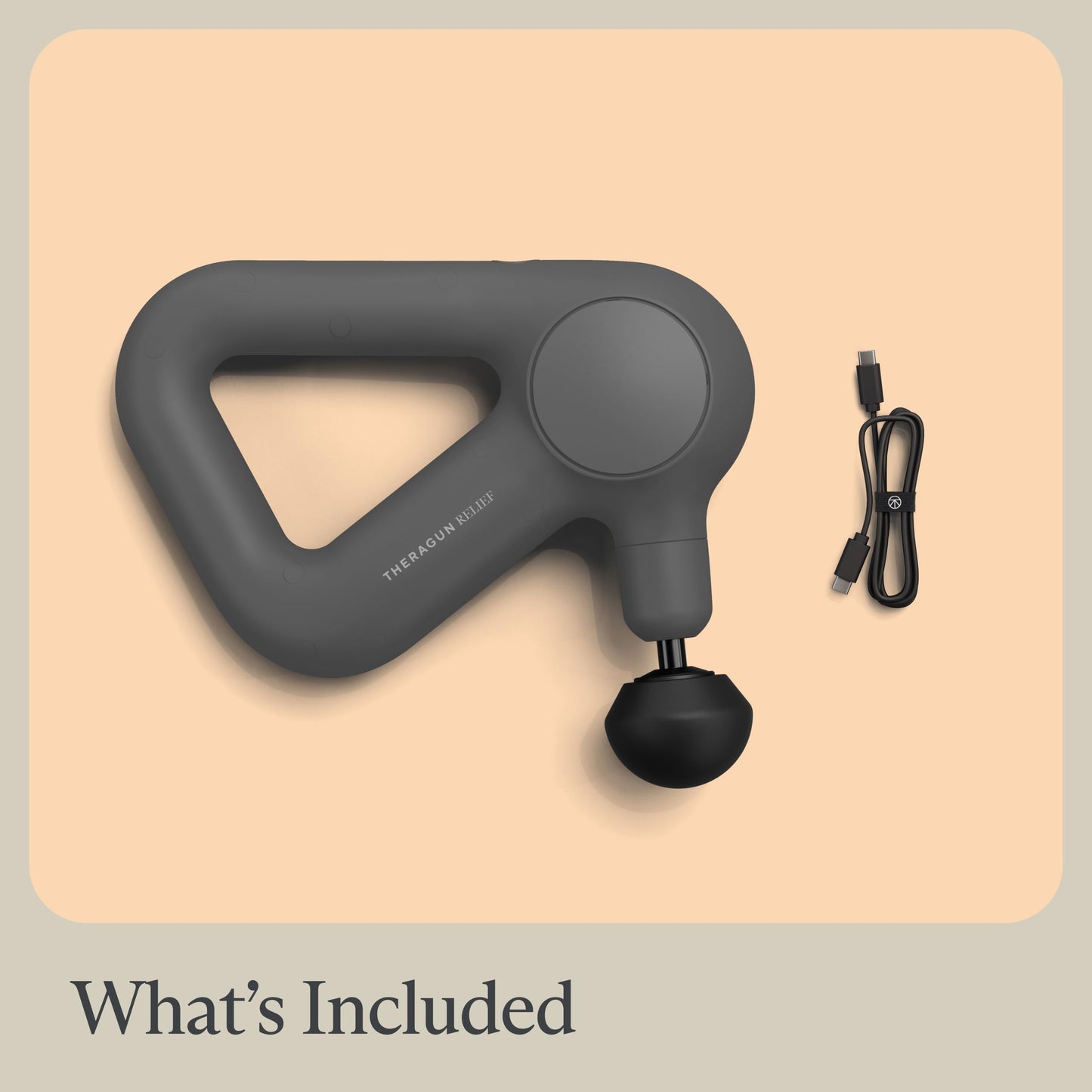 TheraGun Therabody Relief - Quiet Deep Tissue Therapy Massage Gun - Bluetooth Enabled, Electric Percussion Massage Gun & Personal Massager for Pain in The Neck, Back, Leg, Shoulder and Foot (Black)