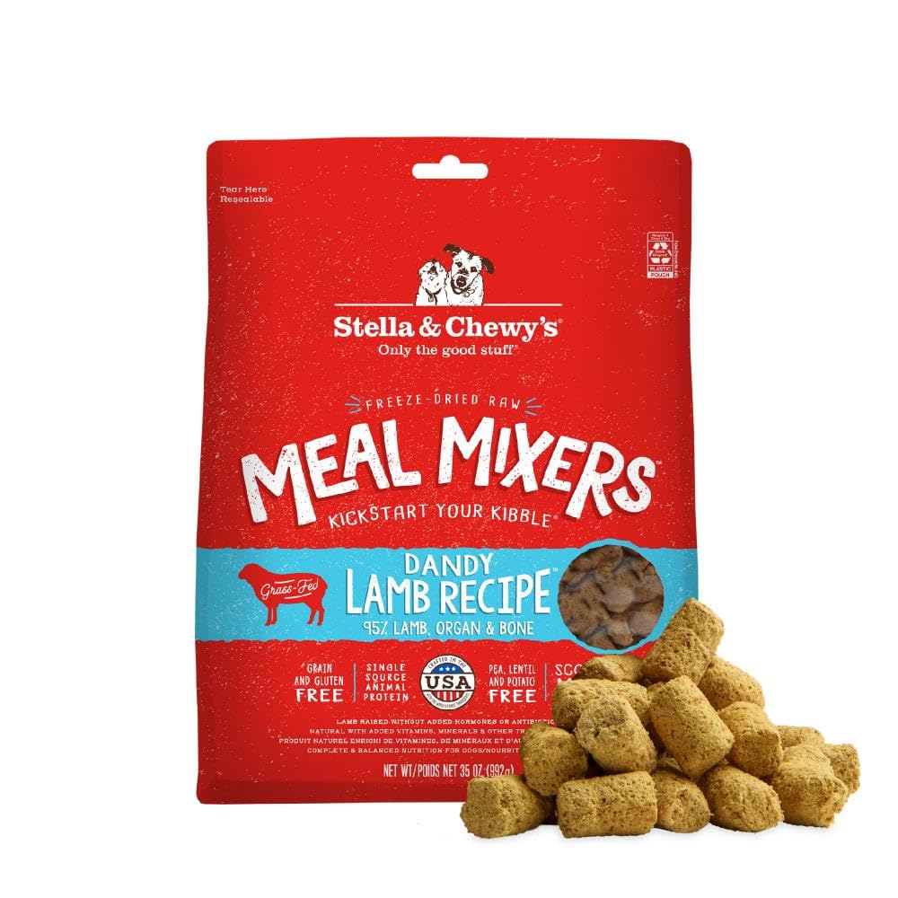 Stella & Chewy's Freeze-Dried Raw Chicken Meal Mixers- Dog Food Topper and Mixer - Made with 95% Cage-Free Chicken, Organs & Bone - Perfect for Picky Eaters - Grain-Free - 3.5oz