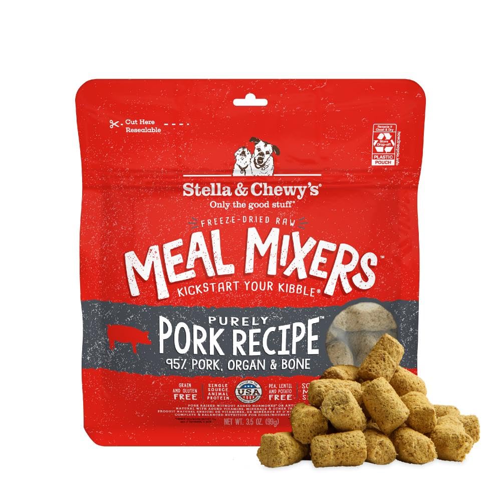 Stella & Chewy's Freeze-Dried Raw Chicken Meal Mixers- Dog Food Topper and Mixer - Made with 95% Cage-Free Chicken, Organs & Bone - Perfect for Picky Eaters - Grain-Free - 3.5oz
