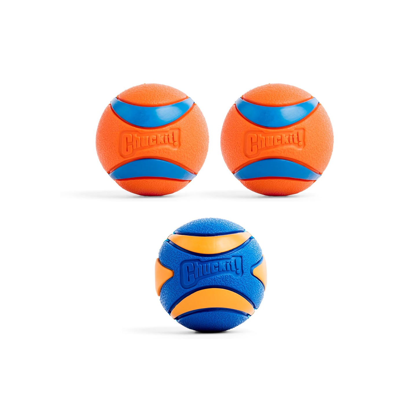 Chuckit! Ultra Ball Dog Toy - Medium Bouncy Fetch Balls For Dogs 20-60 lbs - Made from Durable Rubber - Floating Water Pet Toys - Size Medium - 2.5-inch Diameter - Pack of 2
