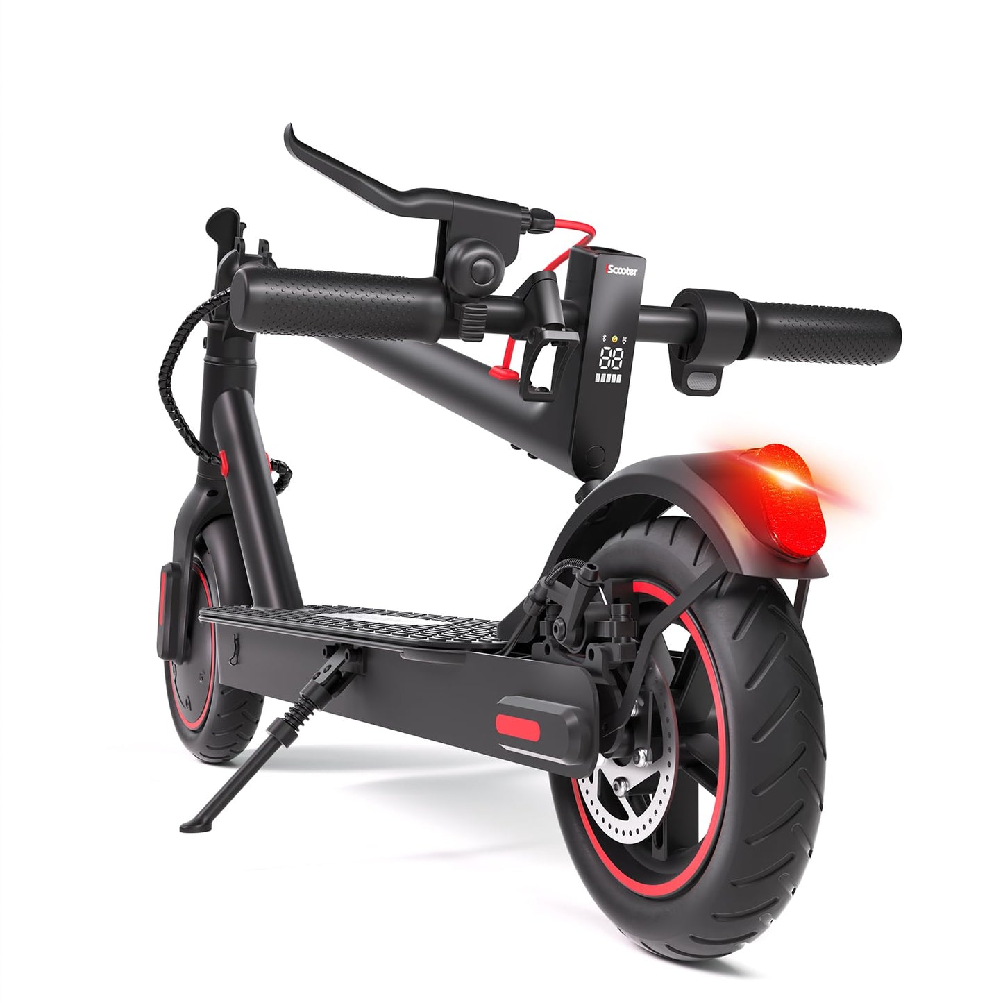 iScooter Electric Scooter Adults & Big Kids, 500/650 Peak Power, Up to 15/18/25 Miles Range, 19/22/25 MPH Top Speed, Cruise Control, Dual Braking System, Foldable E Scooter for Commuting & Campus Use