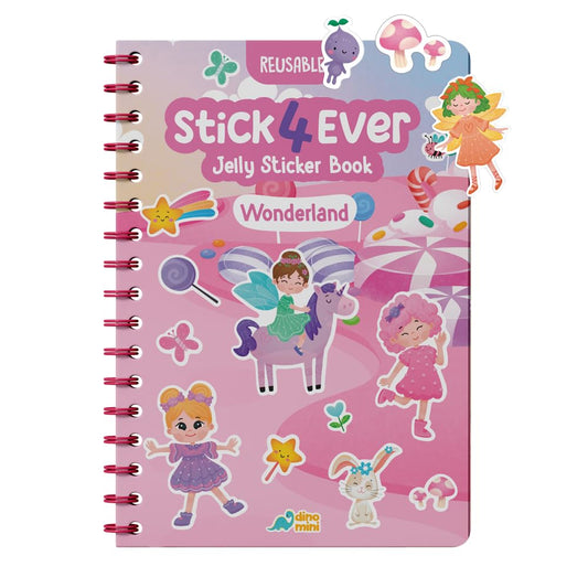 Stick4Ever Jelly Sticker Book - for Kids - Waterproof, Easy to Clean Reusable Sticker Book for Toddlers- Reusable Road Trip Activities for Kids - Stocking Stuffers for Toddlers (Forest)
