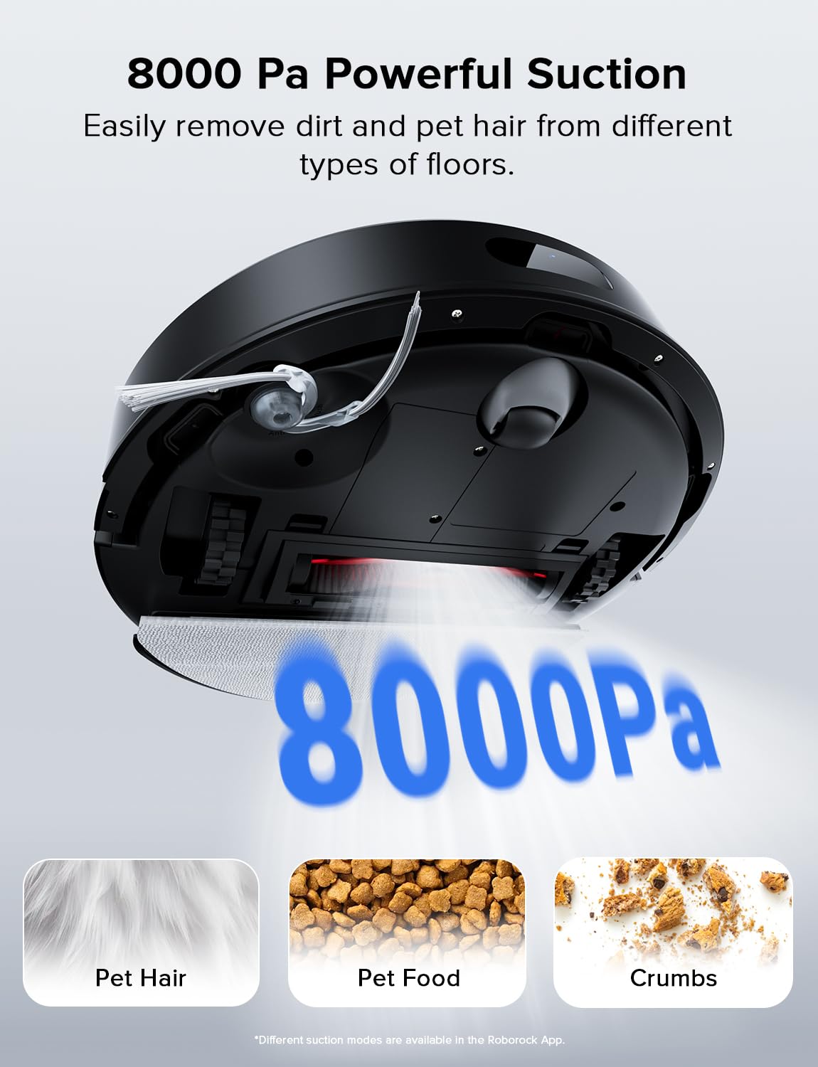 roborock Q10 S5+ Robot Vacuum and Mop, 10,000Pa Suction, Upgraded from Q8 max+, 70 Days Self-Emptying, Obstacle Avoidance, Sonic Mopping, Dual Anti-Tangle Design, Auto Mop Lifting, Ideal for Pet Hair