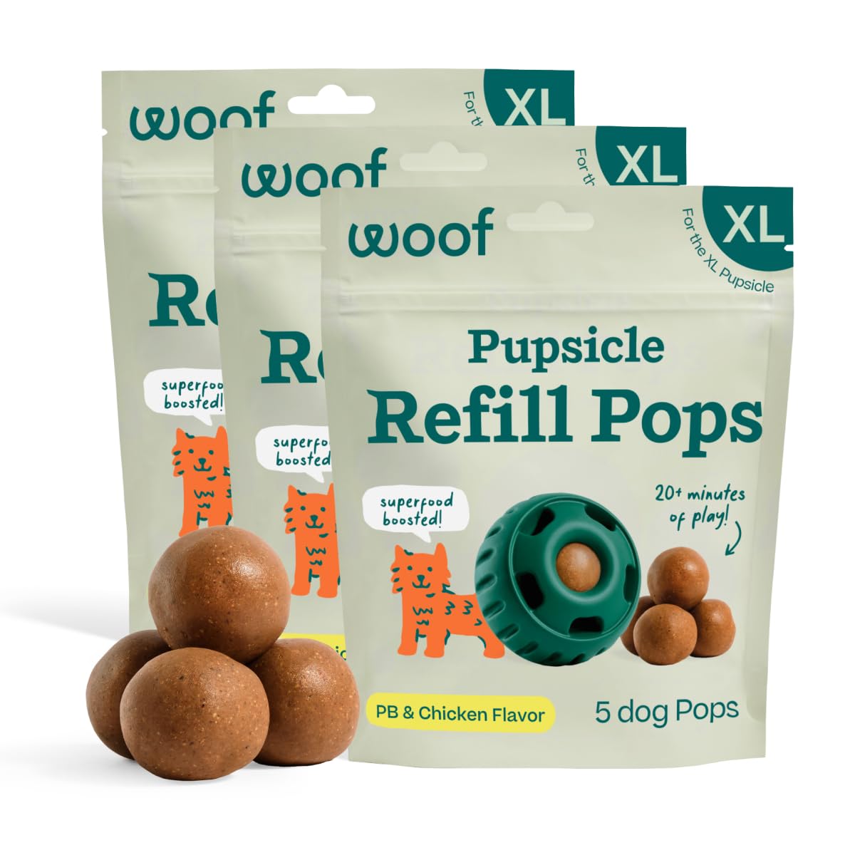 Woof Pupsicle Pops - Premade Long Lasting Dog Pupsicle Pop Treats