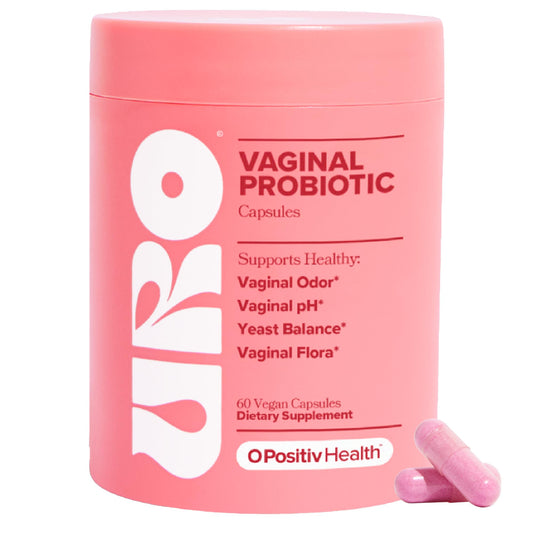 O Positiv URO Vaginal Probiotics for Women pH Balance with Prebiotics & Lactobacillus – Vaginal Health Supplement – Promote Healthy Vaginal Odor & Flora, 60 Count (Pack of 1), 1 Month Supply