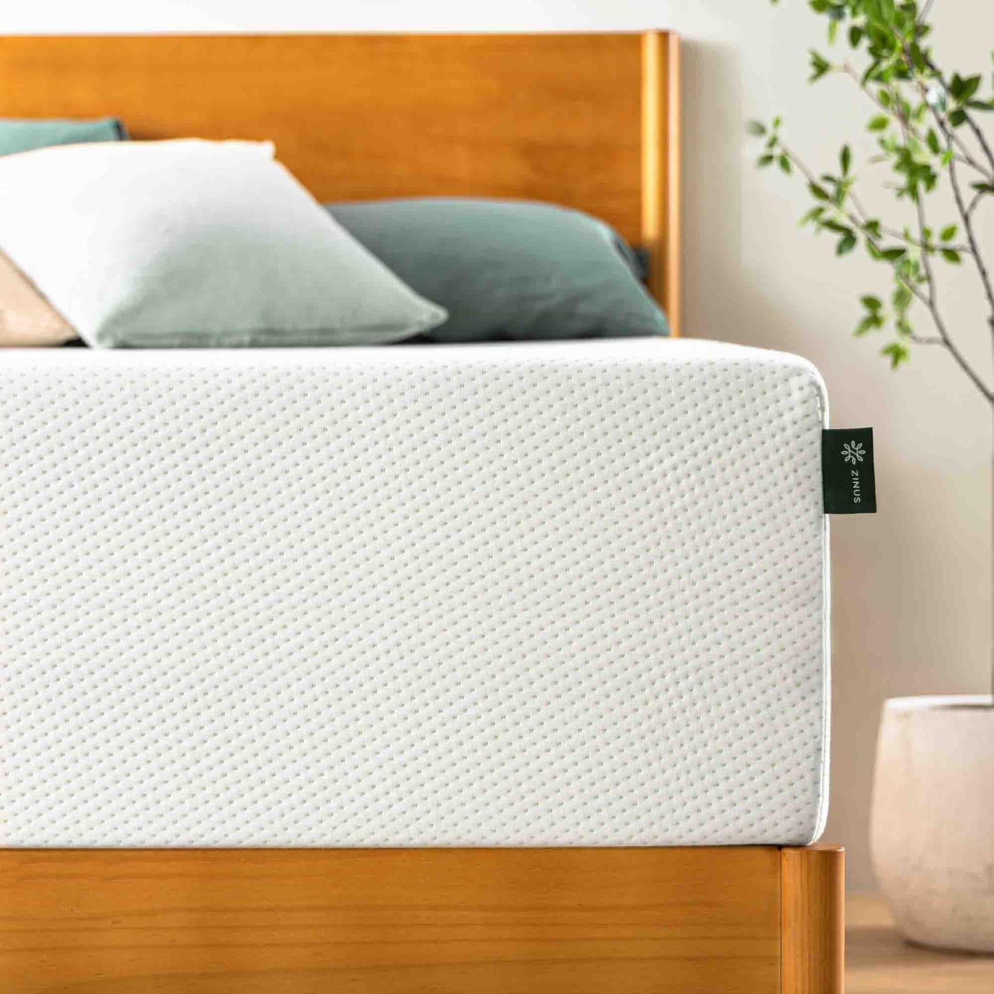 ZINUS 12 Inch King Green Tea Memory Foam Mattress [New Version], Fiberglass free, Medium Firm Feel, Zoned Pressure Relief, Certified Safe Foams & Fabric, Mattress in A Box