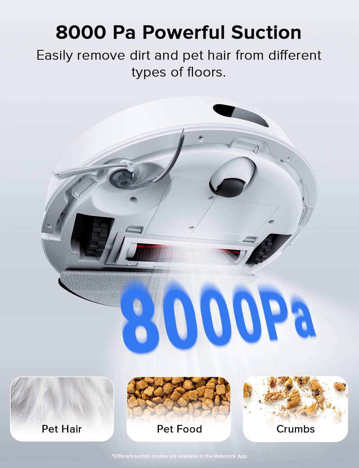 roborock Q10 S5+ Robot Vacuum and Mop, 10,000Pa Suction, Upgraded from Q8 max+, 70 Days Self-Emptying, Obstacle Avoidance, Sonic Mopping, Dual Anti-Tangle Design, Auto Mop Lifting, Ideal for Pet Hair