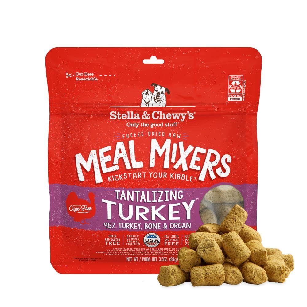Stella & Chewy's Freeze-Dried Raw Chicken Meal Mixers- Dog Food Topper and Mixer - Made with 95% Cage-Free Chicken, Organs & Bone - Perfect for Picky Eaters - Grain-Free - 3.5oz