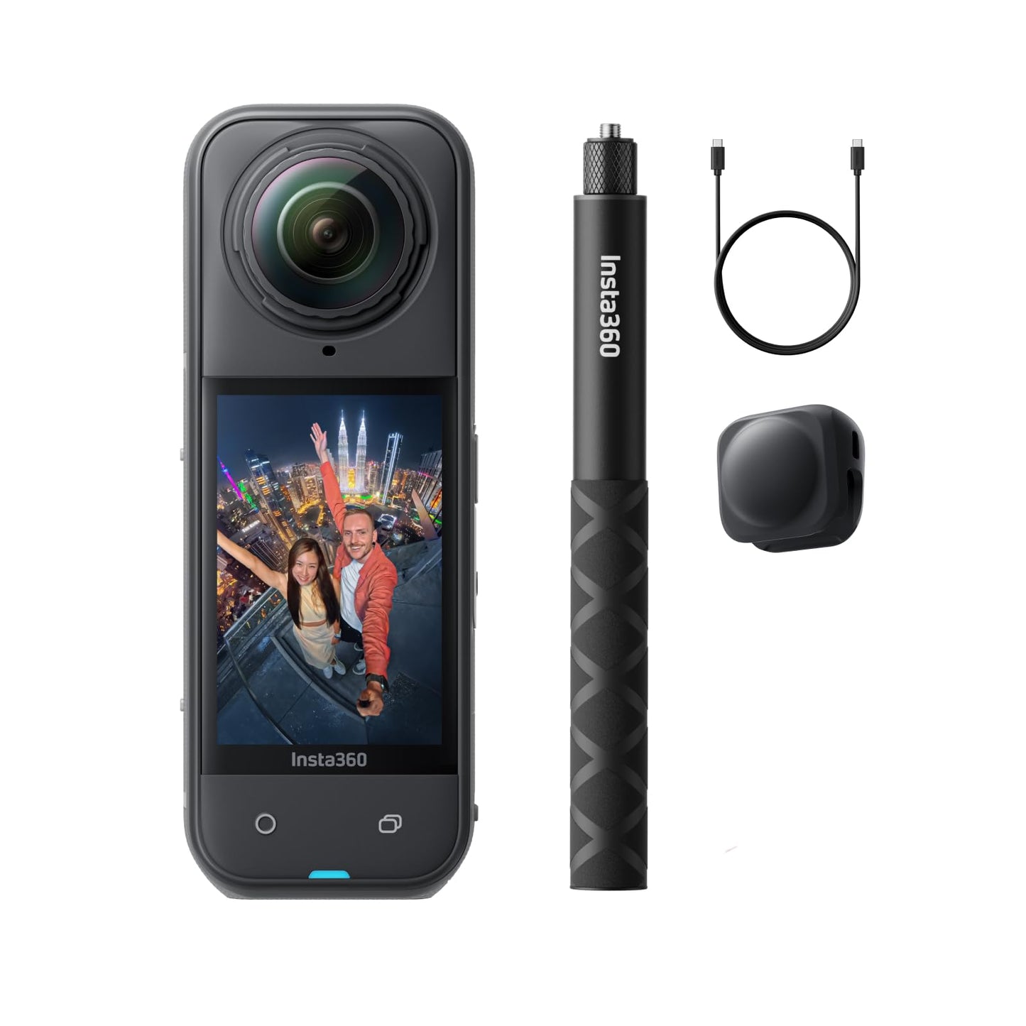 Insta360 X5 - Waterproof 8K 360° Action Camera, Leading Low Light, Invisible Selfie Stick Effect, Rugged and Replaceable Lens, 3-Hour Battery, Built-in Wind Guard, Stabilization, Triple AI Chip Design