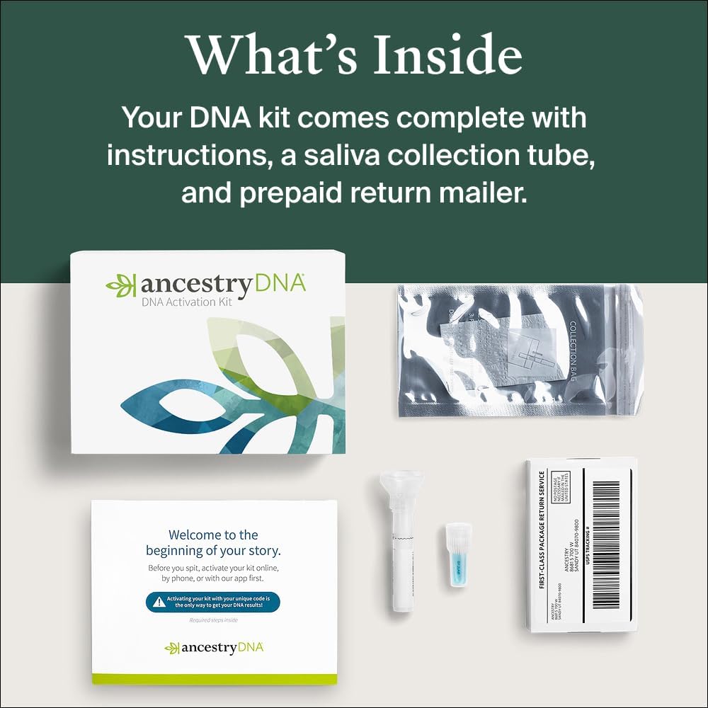 AncestryDNA + Traits Genetic Test Kit: Personalized Genetic Traits, DNA Ethnicity Test, Origins & Ethnicities, Complete DNA Test, Ancestry Reports