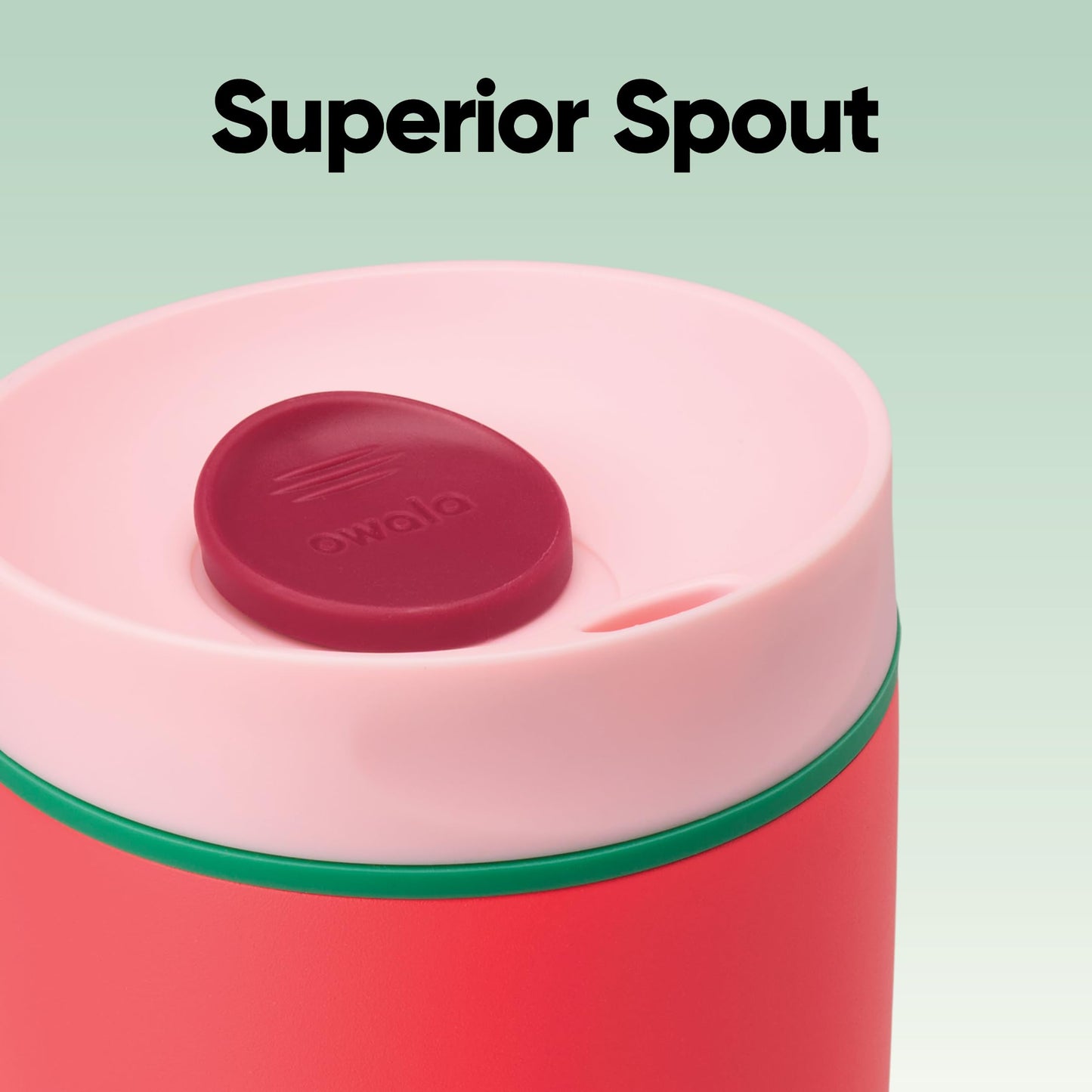 Owala SmoothSip Slider Insulated Stainless Steel Coffee Tumbler, Reusable Iced Coffee Cup, Hot Coffee Travel Mug, BPA Free 12 oz, Grey/Green (Sour Apple)