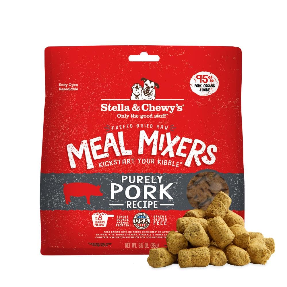 Stella & Chewy's Freeze-Dried Raw Chicken Meal Mixers- Dog Food Topper and Mixer - Made with 95% Cage-Free Chicken, Organs & Bone - Perfect for Picky Eaters - Grain-Free - 3.5oz